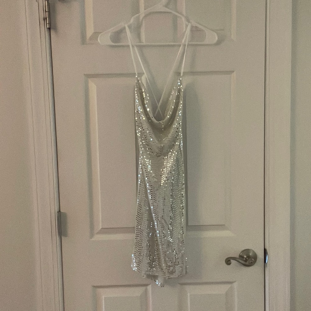 H&M Sequined Dress with Scoopback